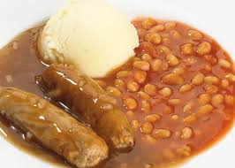 Sausage and Mash with Peas or Beans