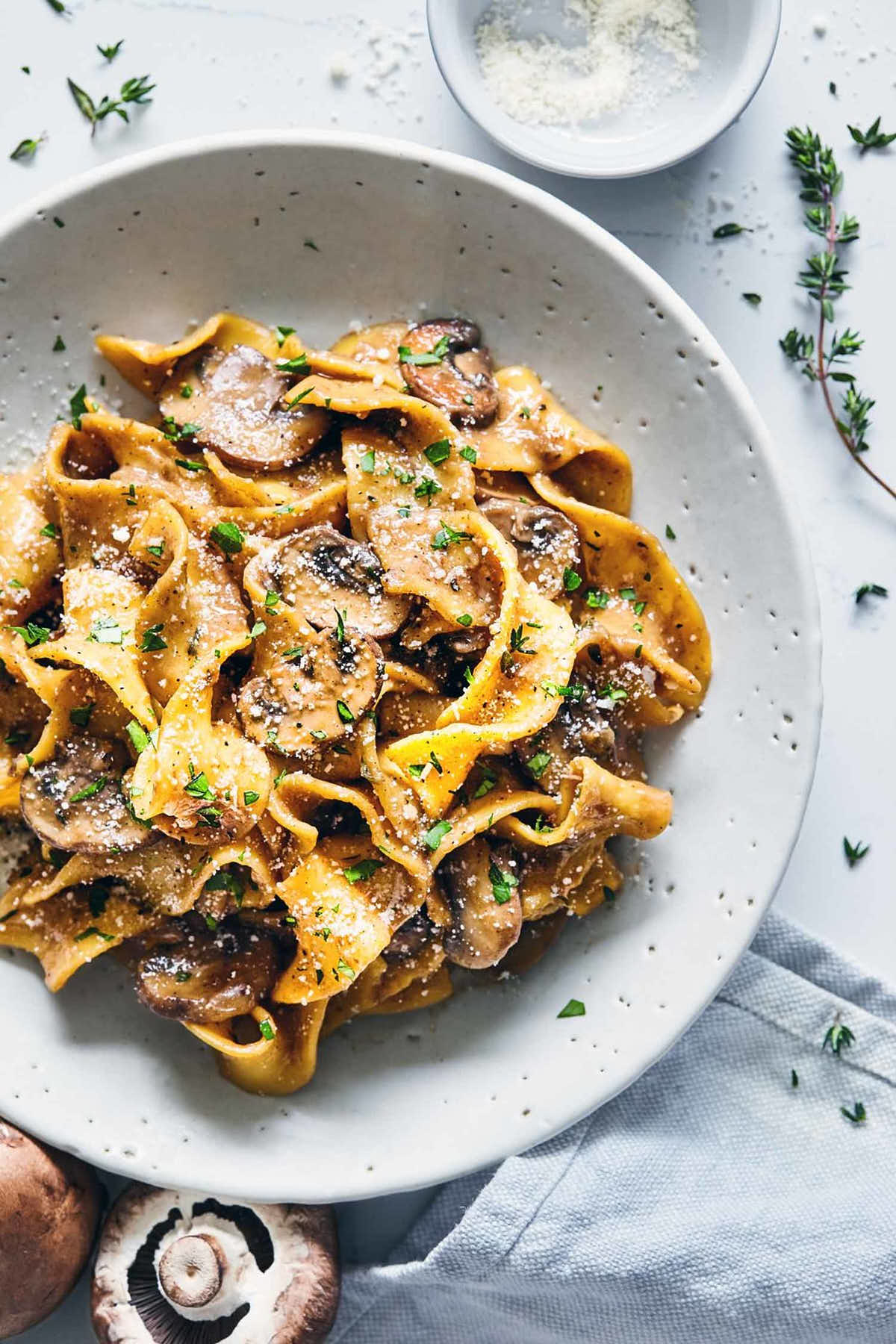Vegetarian Mushroom Stroganoff potatoes or pasta and peas