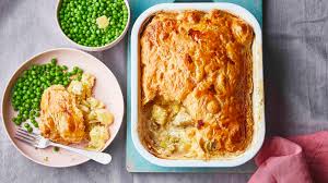 Leek and Potato Puff Pastry Pie with Seasonal Vegetables