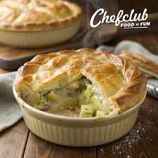 Potato and Leek Puff Pie with Seasonal Vegetables